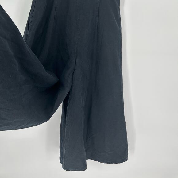 Club Monaco Black Midi Jumpsuit Size 0 Linen Blend — Good Used - Picture 8 of 8